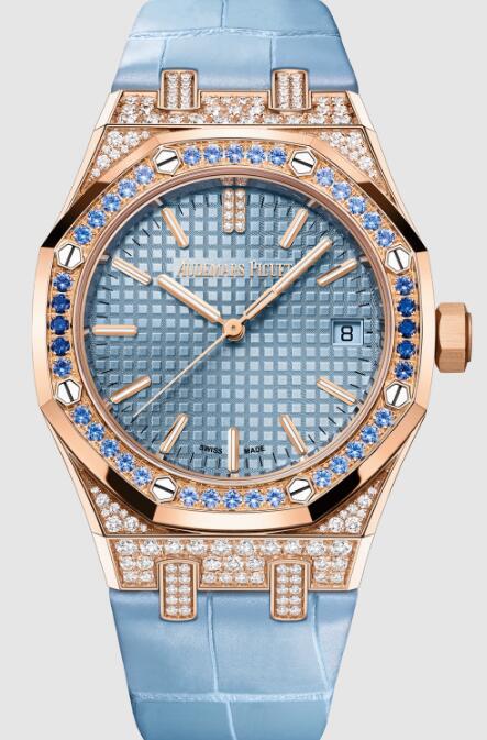 Audemars Piguet Royal Oak Selfwinding 37 Pink Gold - Sapphires Watch Replica 15551OR.ZS.D344CR.01